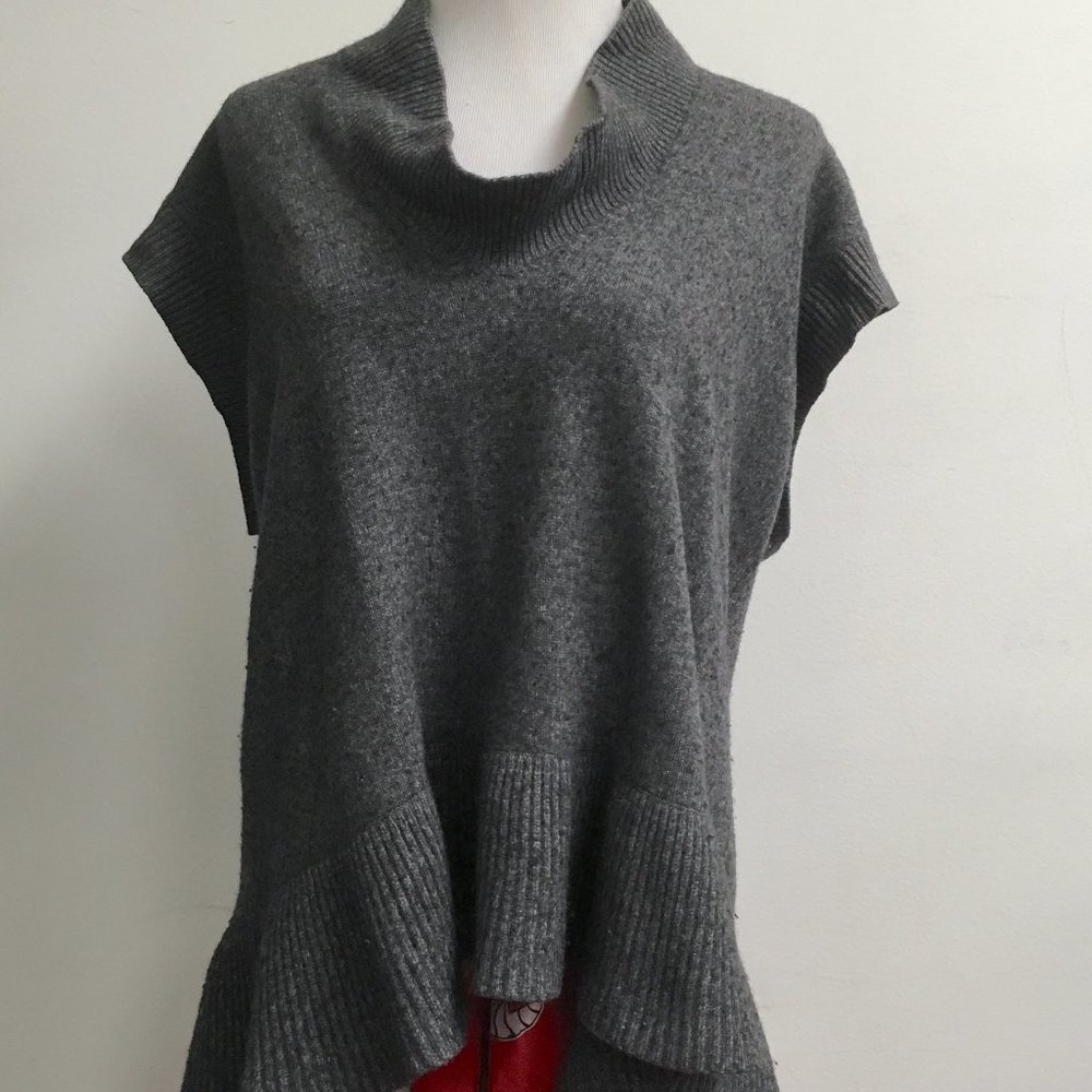 Stella McCartney heather wool cowl sweater i38 M Vintage short sleeve